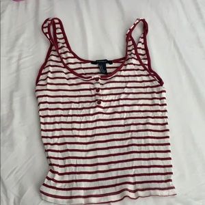 Red and White Top